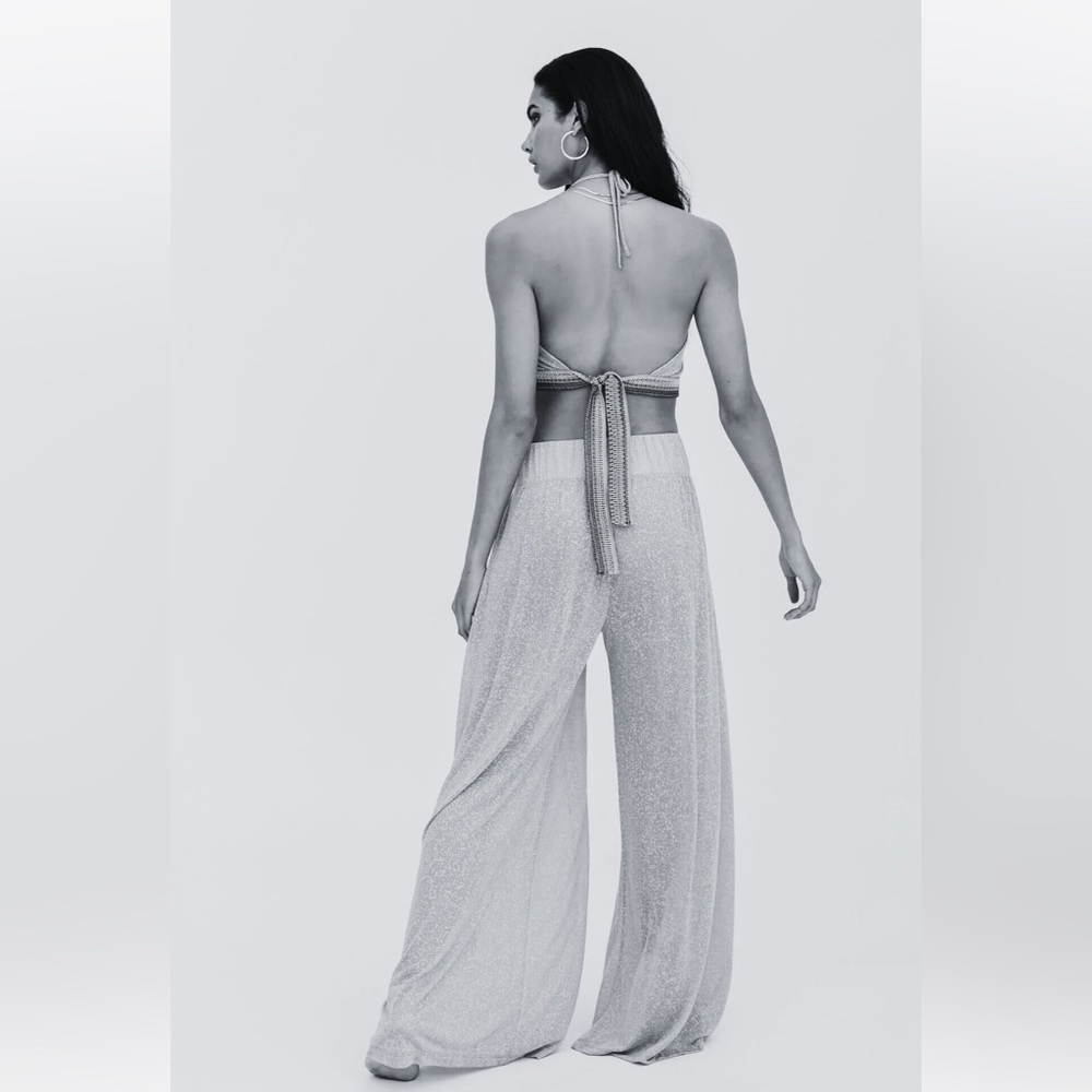 Restocked! ❤️ NWT PITUSA ♥️ HALTER TOP & WIDE LEG PANT SET - Picture 11 of 13